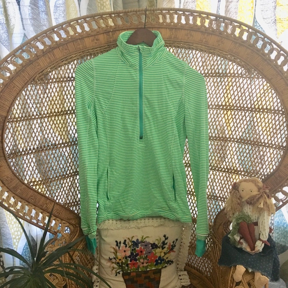 ✨ Lululemon Nylon Striped Zipup Sz 6